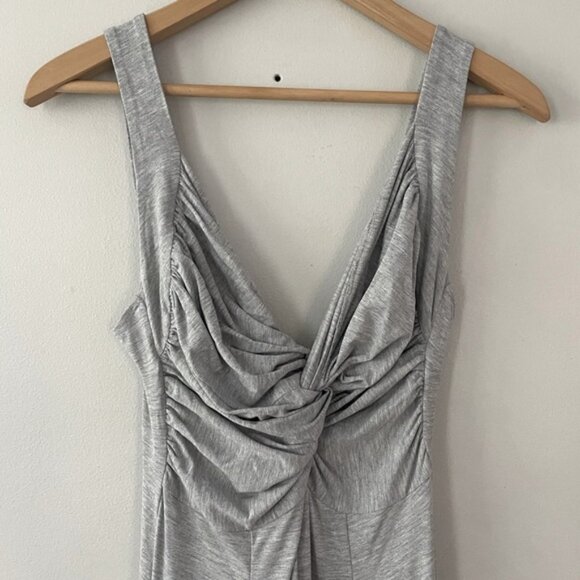 New Brian Bailey Grey Sleeveless Stretch Maxi Tank Dress Size Large bin 4J - Picture 3 of 5